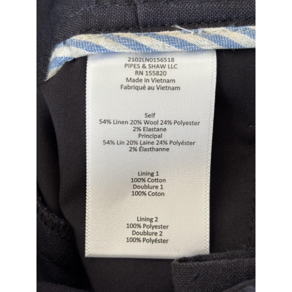 Veronica Beard Pants Womens‎ 4 Blue Wide Leg Linen Wool Blend Belted High Rise - Picture 4 of 8